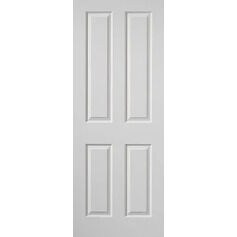 JB Kind Canterbury Grained Primed White Door (4 Panels)