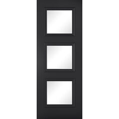 LPD Primed Black Antwerp Glazed 3L Internal Door