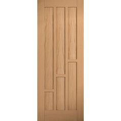 LPD Stepped Panel Coventry Unfinished Oak Internal Door
