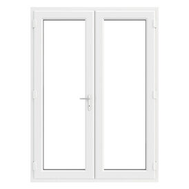 Crystal White uPVC Clear Glazed Left Hand Master French Door (150mm Cill Included)