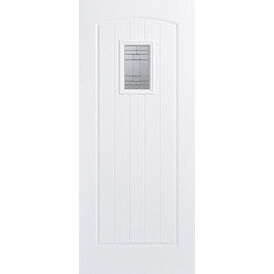 LPD Cottage-Style White Composite Glazed Front Door