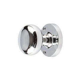 52mm Victorian Mortice Knob Pair (Polished Chrome)