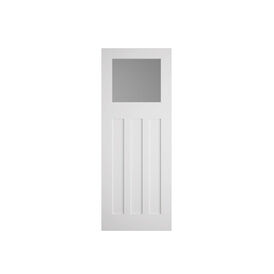 White Primed Shaker / Edwardian-Style 4 Panel Glazed Internal Door