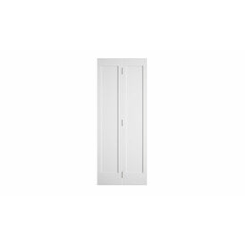 White Primed Shaker-Style 2 Panel Bi-Fold Door