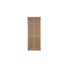 Unfinished Oak 6 Panel Internal Door
