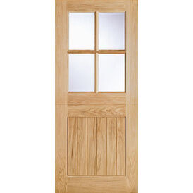 LPD Cottage-Style Unfinished Oak 4 Light Glazed Stable Door