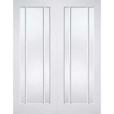 LPD White Lincoln Glazed 3L Pair Internal Door
