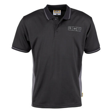 JCB Trade Anti-Bac Black/Grey Polo Shirt