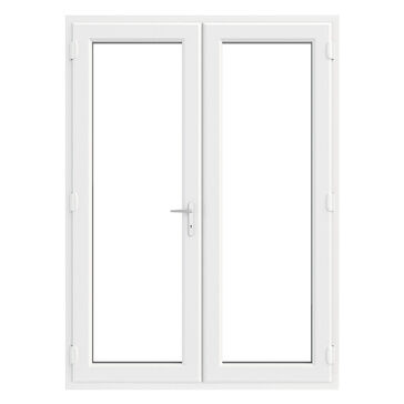 Crystal White uPVC Clear Glazed Left Hand Master French Door (150mm Cill Included)