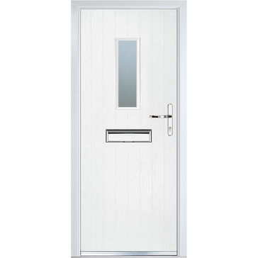 Crystal White Composite Pre-Finished Glazed Cottage-Style Front Door - 2055mm x 920mm