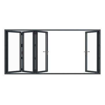 Visofold 1000 SLIM Aluminium Bifold Doors - Black