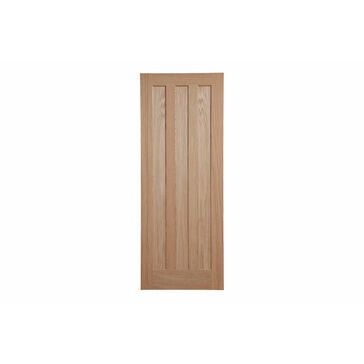 Unfinished Oak 3 Panel Modern Internal Door