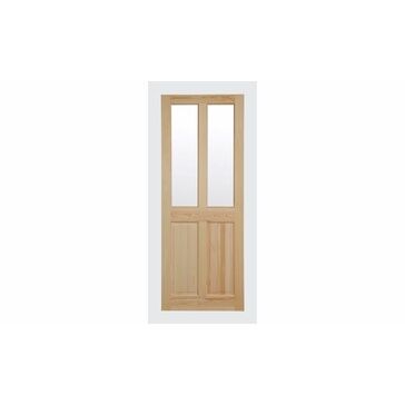 Unfinished Pine Victorian-Style Glazed Internal Door