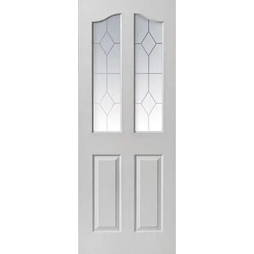 JB Kind Edwardian 2 Light White Glazed Door