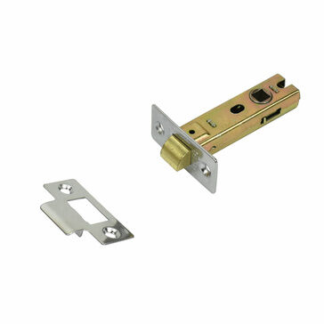 76mm Steel Square End Tubular Latch (Nickel Plate)