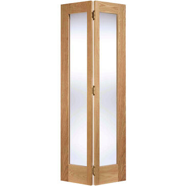 LPD Oak Pattern 10 Glazed 2L Bi-Fold Door
