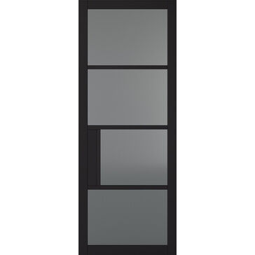 LPD Black Chelsea Glazed 4L Tinted Internal Door