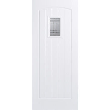 LPD GRP Cottage White Glazed 1L Front Door