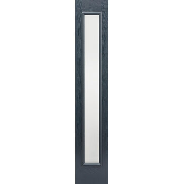 LPD GRP Sidelight Grey Glazed 1L Frosted - 2032 x 356 (14")