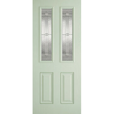 LPD GRP Malton Green Glazed 2L Front Door