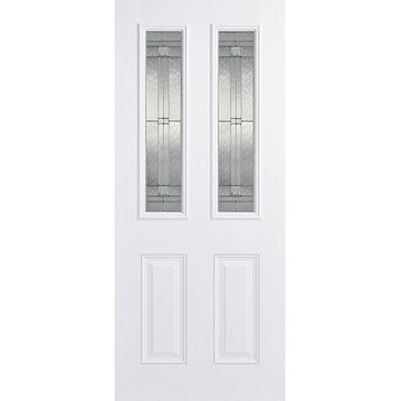 LPD GRP Malton White Glazed 2L Front Door