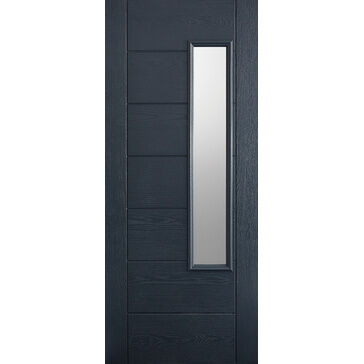 LPD GRP Newbury Grey Glazed 1L Front Door
