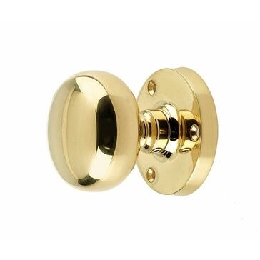 52mm Victorian Mortice Knob Pair (Polished Brass)