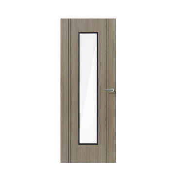LPD Light Grey Laminate Monaco Glazed Internal Door