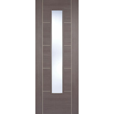 LPD Medium Grey Laminated Vancouver Glazed Internal Door
