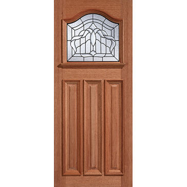 LPD Estate Crown Unfinished Hardwood 1 Light Glazed Front Door