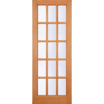 LPD Hardwood SA 15L M&T Glazed Clear Front Door