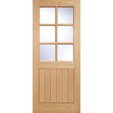 LPD Cottage-Style Unfinished Oak 6 Light Glazed Front Door