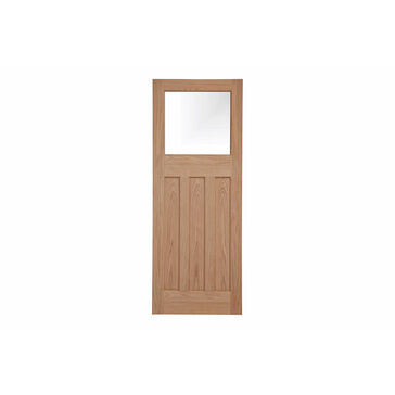 Edwardian Oak Glazed Door