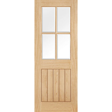 LPD Belize 4 Light Unfinished Oak Glazed Internal Door
