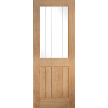 LPD Belize Glazed 1 Light Unfinished Oak Internal Door