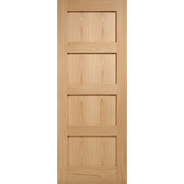 LPD Shaker 4 Panel Unfinished Oak Internal Door