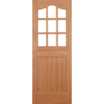 LPD 9 Light Unglazed Hardwood Dowelled Stable Door