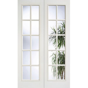 LPD White Moulded SA 20L Glazed Pair - 1981 x 1168 mm Internal Door