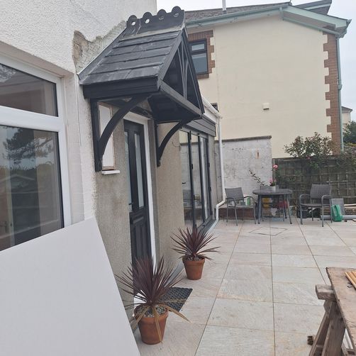 Customer image of Apex Weatherproof Gallows Brackets For Door Canopies (Single)