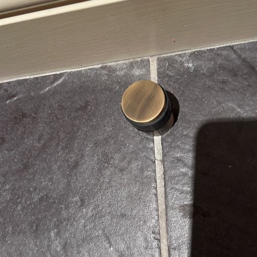 Customer image of Atlantic Premium Cylinder Floor-Mounted Door Stop (Various Finishes)