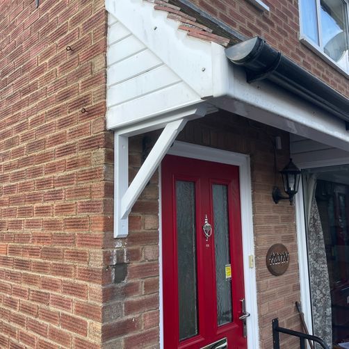 Customer image of Apex Weatherproof Gallows Brackets For Door Canopies (Single)