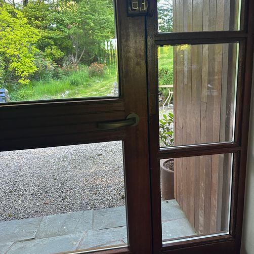 Customer image of Forme Crystal Lever Door Handle on Round Rose (Pair)