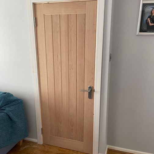 Customer image of JB Kind Thames Unfinished Oak Internal Door
