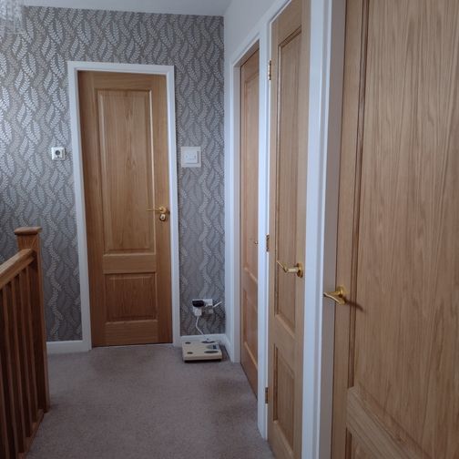 Customer image of JB Kind Trent 2 Panel Unfinished Real Oak Internal Door