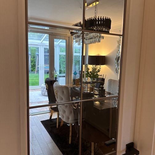 Customer image of JB Kind 1 Light Decima White Primed Glazed Internal Door