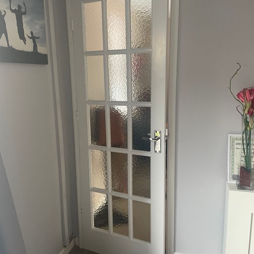 Customer image of Door Giant Unfinished Pine 15 Light Obscure Glazed Internal Door