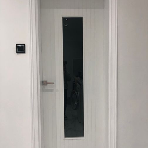 Customer image of LPD Sydney Pre-Finished White Laminate Glazed Door