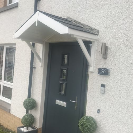 Customer image of Apex Weatherproof Gallows Brackets For Door Canopies (Single)