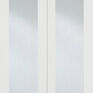 LPD Pattern 20 White Primed Clear Glazed Panel Rebated Internal Doors (Pair) additional 1