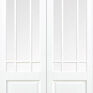 LPD Downham White Primed 9 Light Glazed Rebated Internal Doors (Pair) additional 1